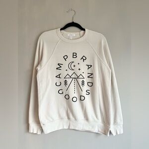 Camp Brand Goods // Night Sky Crewneck Sweatshirt // Oatmeal // M